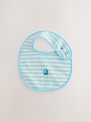 Blue/Red Stripe Nautical Baby Bibs 3 Pack - Image 2 of 6