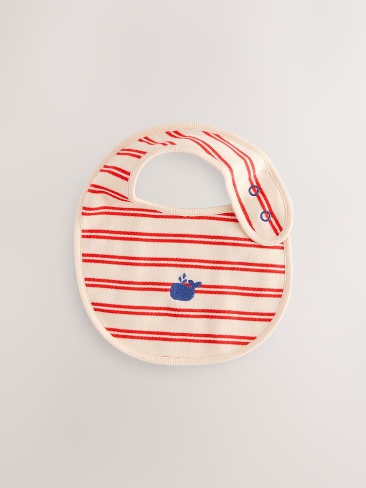 Bleu/Rouge Rayure Nautique - Bébé BIBS 3 Pack - Image 4 of 6