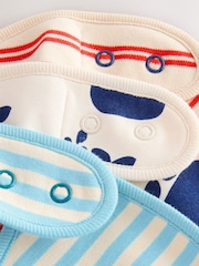 Blue/Red Stripe Nautical Baby Bibs 3 Pack - Image 5 of 6
