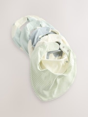 Green Star Print Baby Bibs 5 Pack - Image 8 of 8