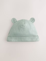 Blau - Beanies mit Streifen für Babys aus 100 % Baumwolle im 3er-Pack (0–18 Monate) - Bild 4 von 6
