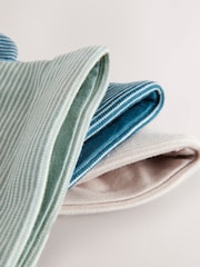Blau - Beanies mit Streifen für Babys aus 100 % Baumwolle im 3er-Pack (0–18 Monate) - Bild 6 von 6
