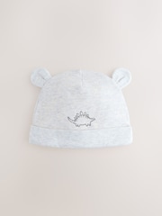 Grey Dinosaur Baby Beanie Hats 3 Pack (0-18mths) - Image 2 of 6