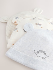 Grey Dinosaur Baby Beanie Hats 3 Pack (0-18mths) - Image 6 of 6