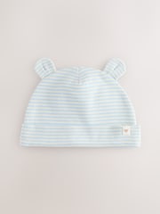 Blue Bear Baby Beanie and Bibs 4 Piece Set (0-18mths) - Image 2 of 8