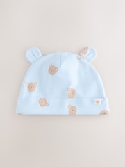 Blue Bear Baby Beanie and Bibs 4 Piece Set (0-18mths) - Image 3 of 8