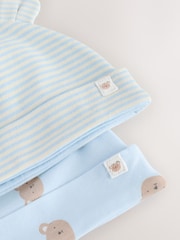 Blue Bear Baby Beanie and Bibs 4 Piece Set (0-18mths) - Image 7 of 8