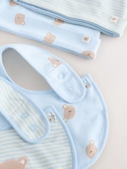 Blue Bear Baby Beanie and Bibs 4 Piece Set (0-18mths) - Image 8 of 8