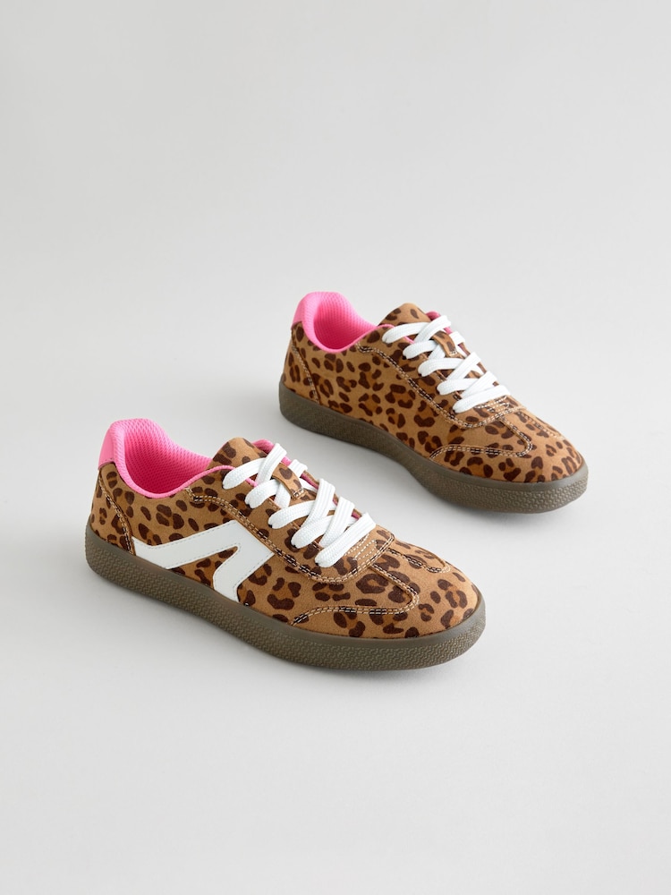 Leopardenmuster - Lifestyle-Turnschuhe mit Schnürung - Bild 1 von 6 Leopardenmuster - Lifestyle-Turnschuhe mit Schnürung - Bild 1 von 6