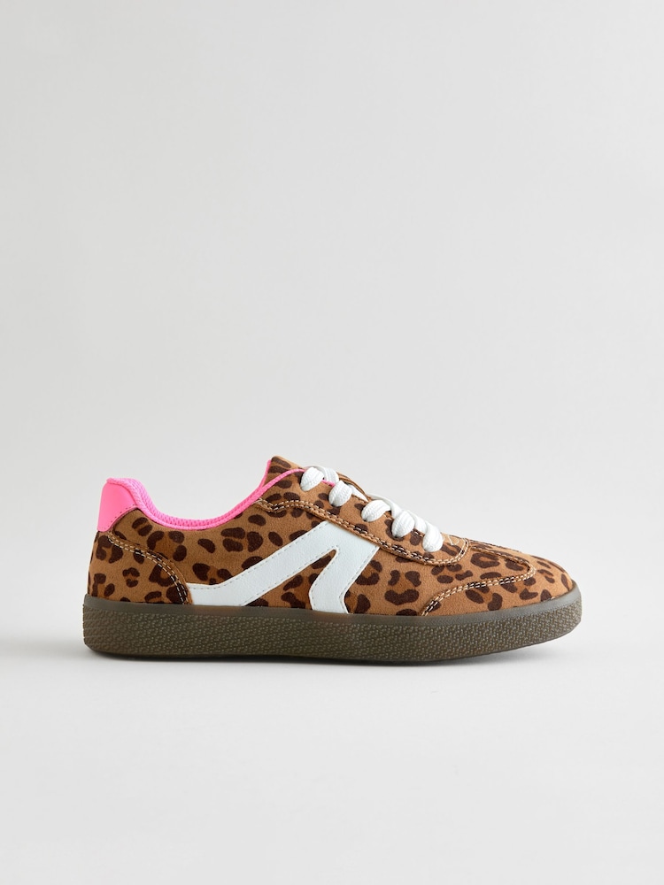 Leopard Print Lace-Up Lifestyle Trainers - Image 2 of 6