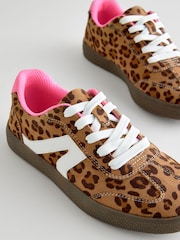 Leopard Print Lace-Up Lifestyle Trainers - Image 5 of 6