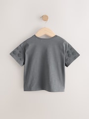Charcoal Grey 100% Cotton Daisy Short Sleeve T-Shirt (3mths-7yrs) - Image 2 of 4