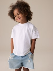 Cream 100% Cotton Daisy Short Sleeve T-Shirt (3mths-7yrs) - Image 1 of 7