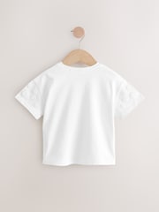 Cream 100% Cotton Daisy Short Sleeve T-Shirt (3mths-7yrs) - Image 5 of 7