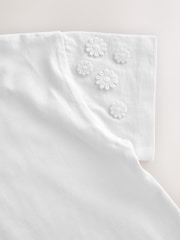 Cream 100% Cotton Daisy Short Sleeve T-Shirt (3mths-7yrs) - Image 7 of 7