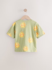 Green Sun Character Girls Short Sleeve 100% Cotton T-Shirt (3mths-7yrs) - Image 5 of 7