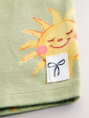 Green Sun Character Girls Short Sleeve 100% Cotton T-Shirt (3mths-7yrs) - Image 6 of 7