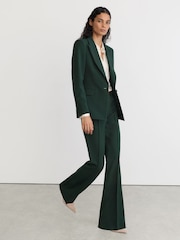 Reiss Green Gabi Flared Suit Trousers - Image 1 of 7