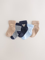Blue Bear Baby Socks 5 Pack (0mths-2yrs) - Image 1 of 3