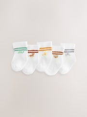 White Stripe Baby Socks 5 Pack (0mths-2yrs) - Image 1 of 3