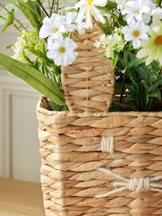 Natural Woven Bunny Basket Wreath - Image 2 of 6