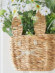 Natural Woven Bunny Basket Wreath - Image 6 of 6