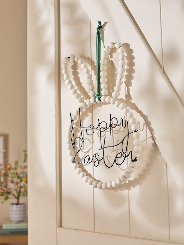 Natural Wooden Bunny Hanging Decoration - Image 1 of 4