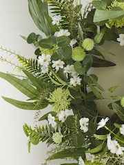 Green Spring Floral Daisy Wreath - Image 2 of 6