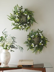 Green Spring Floral Daisy Wreath - Image 3 of 6