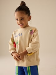 Cream Padded Fruits Long Sleeve Top and Wide Trousers Set (3mths-7yrs) - Image 2 of 9