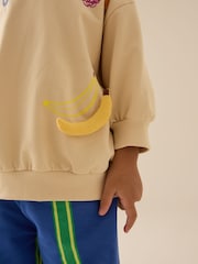 Cream Padded Fruits Long Sleeve Top and Wide Trousers Set (3mths-7yrs) - Image 3 of 9