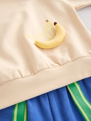 Cream Padded Fruits Long Sleeve Top and Wide Trousers Set (3mths-7yrs) - Image 7 of 9