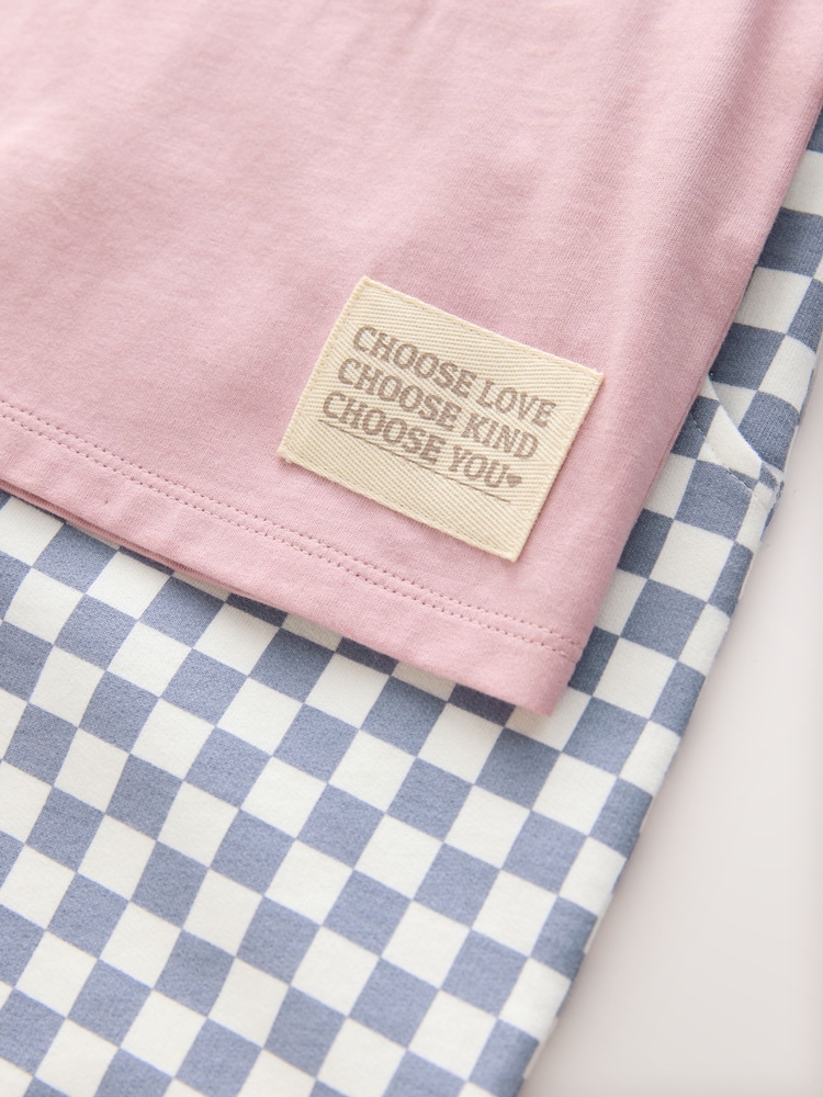 Pink 100% Cotton Short Sleeve T-Shirt and Barrel Trousers set (3mths-7yrs) - Image 3 of 4