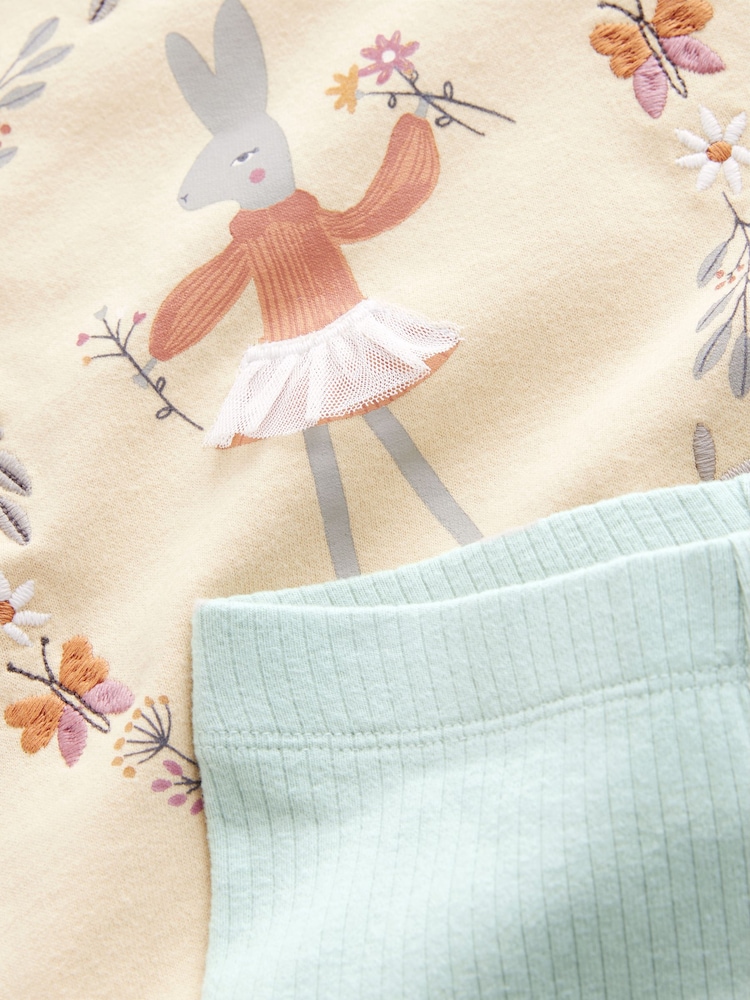 Yellow Bunny Long Sleeve Top and Leggings Set (3mths-7yrs) - Image 7 of 8