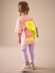 Pink Short Sleeve 100% Cotton T-Shirt and Leggings Set (3mths-7yrs) - Image 2 of 8