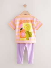 Pink Short Sleeve 100% Cotton T-Shirt and Leggings Set (3mths-7yrs) - Image 6 of 8
