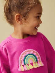 Pink Rainbow Applique Long Sleeve Top and Leggings Set (3mths-7yrs) - Image 2 of 9