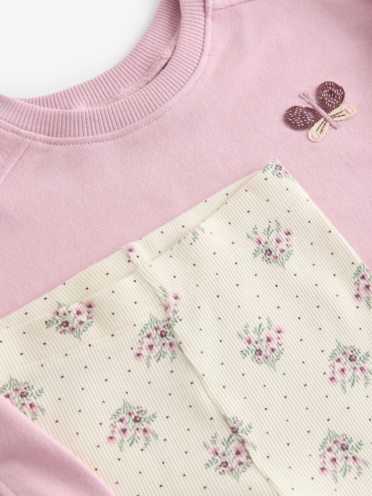 Rosa claro floral - Conjunto de top de manga larga y leggings (3 meses-7 años) - Imagen 8 de 8 Rosa claro floral - Conjunto de top de manga larga y leggings (3 meses-7 años) - Imagen 8 de 8