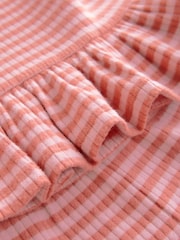 Pink Stripe Short Sleeve Ribbed Top and Shorts Set (3mths-7yrs) - Image 7 of 8
