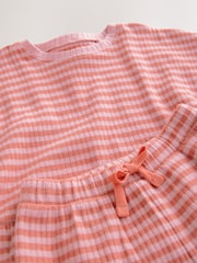 Pink Stripe Short Sleeve Ribbed Top and Shorts Set (3mths-7yrs) - Image 8 of 8