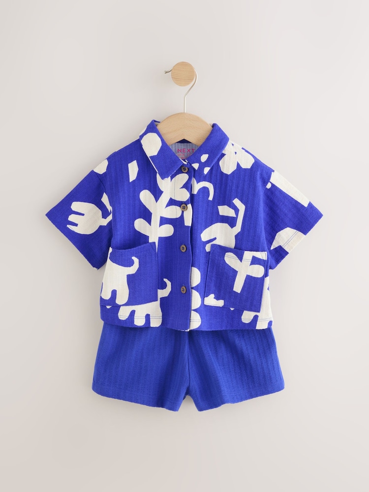 Blue Character 100% Cotton Short Sleve Shirt and Shorts Set (3mths-7yrs) - Image 5 of 11