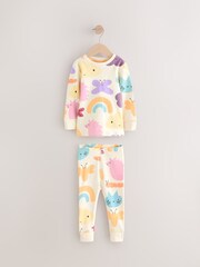 Ecru White Ecru Bunny All Over Printed Pyjamas - Image 1 of 1
