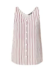 Yours Curve Purple Stripe Button Vest Top - Image 5 of 5