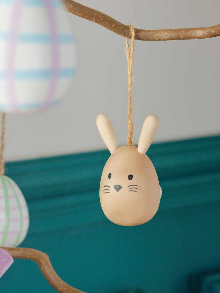 Set of 6 Multi Easter Egg And Bunny Hanging Decorations - Image 2 of 4