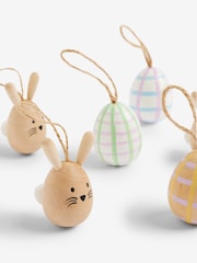 Set of 6 Multi Easter Egg And Bunny Hanging Decorations - Image 4 of 4