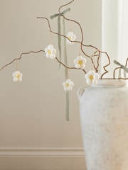 Set of 6 White Felt Flower Hanging Decorations - Image 1 of 3