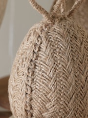 Set of 2 Natural Woven Easter Egg Ornaments with Rabbit Ears - Image 2 of 6