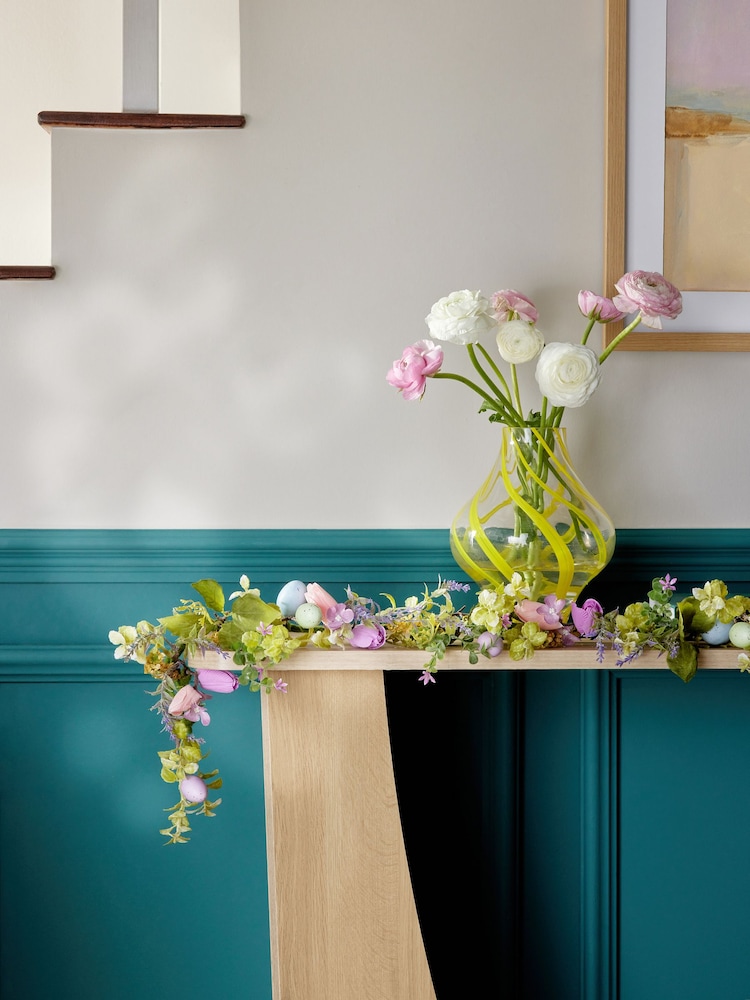 Multi Pastel Easter Egg Spring Floral Garland - Image 3 of 5