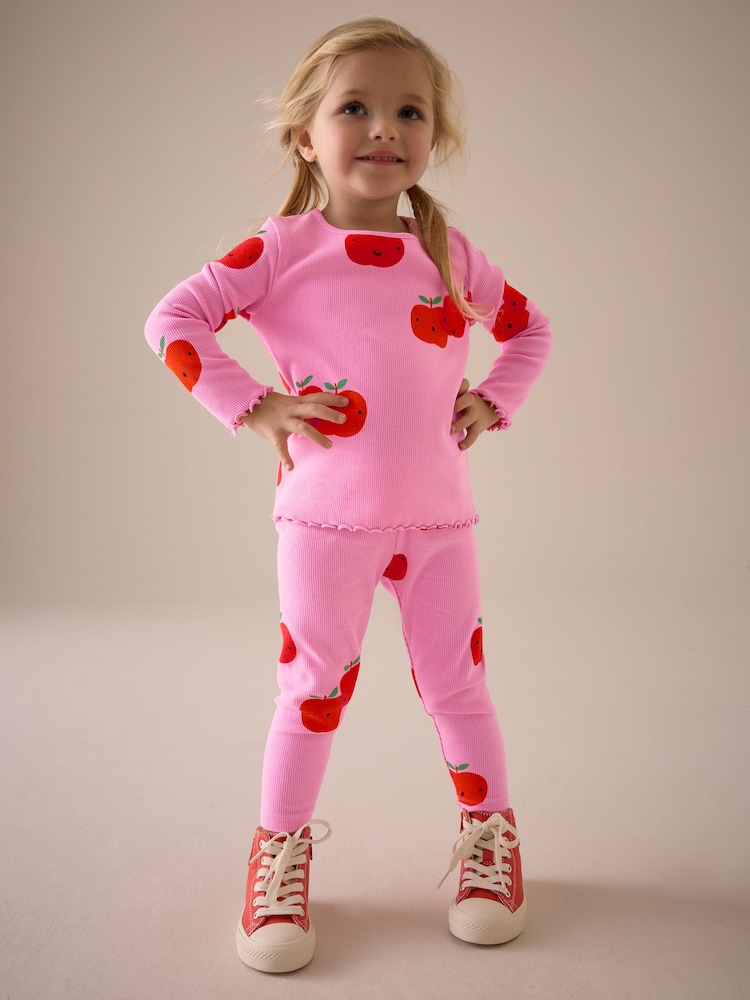 Rose pomme - Leggings côtelé (3mois-7ans) - Image 2 of 7