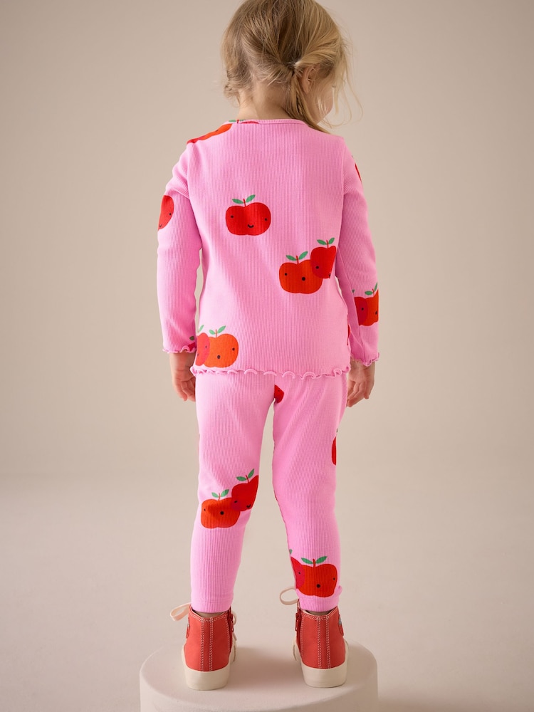 Rose pomme - Leggings côtelé (3mois-7ans) - Image 3 of 7